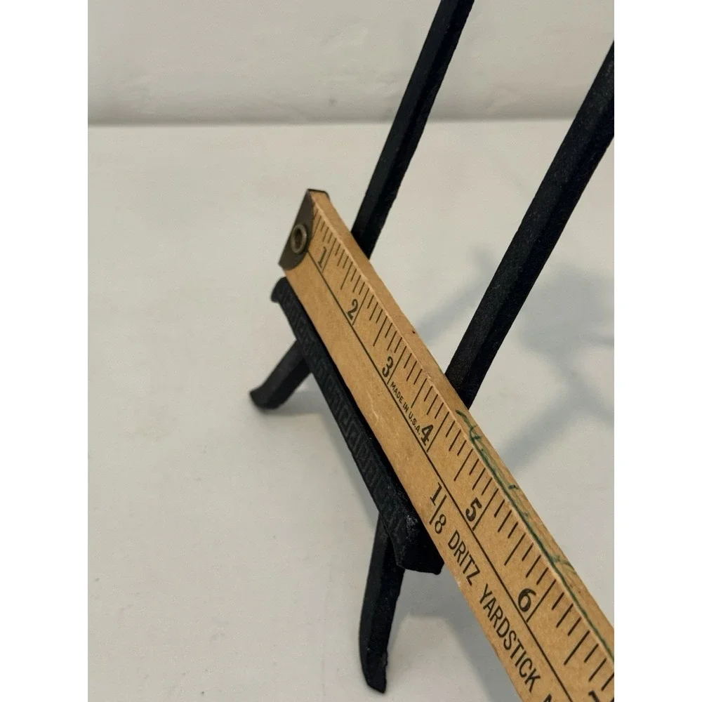 Vintage Cast Iron Metal Pagoda Easel MidCentury Modern Japanese Style Embellish